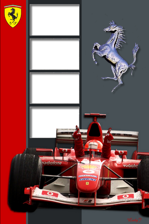 Ferrari versenyautós képkeret
