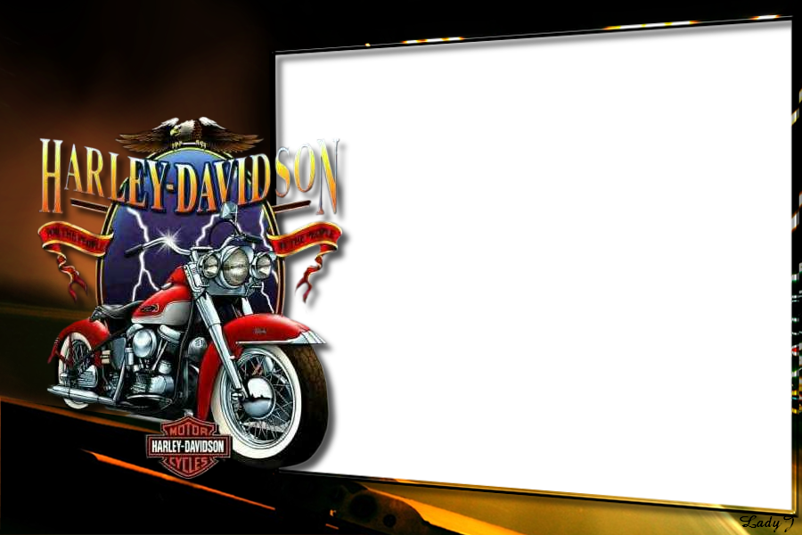 Harley Davidson motoros képkeret