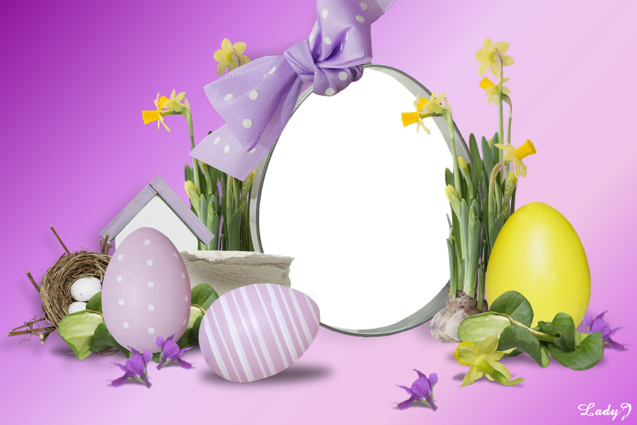 Húsvéti tojás mintás képkeret