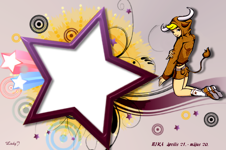 bika csillagjegyes születésnapi képkeret